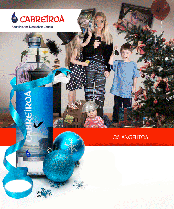 Cabreiroá, Agua Mineral de Galicia, les desea unas Felices fiestas. La Navidad es dura. Tu agua no puede ser tan débil