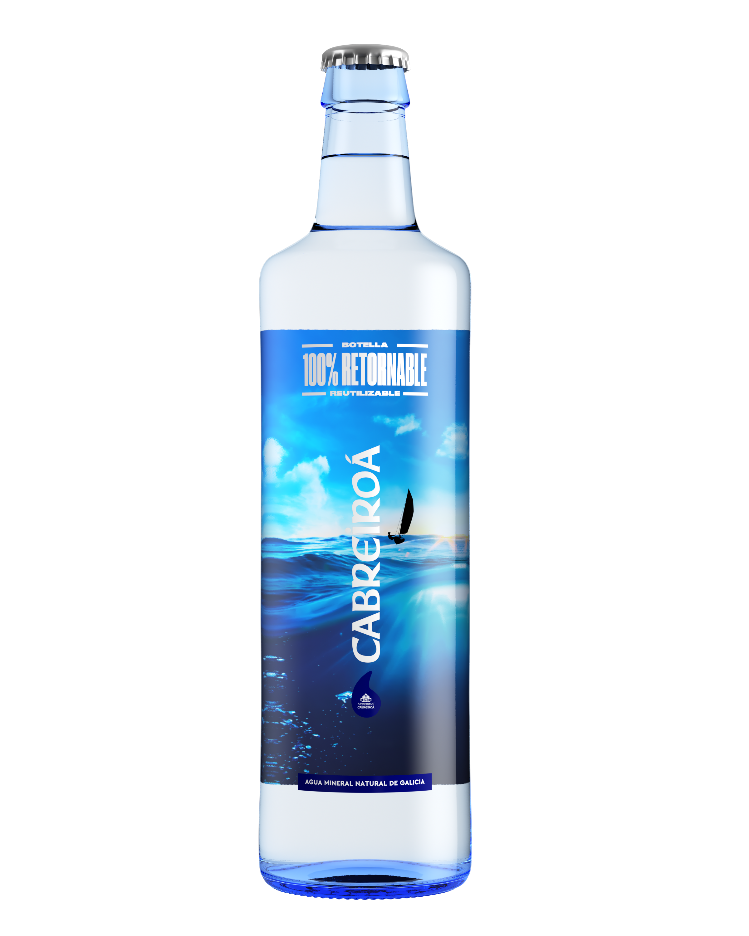 Botella Agua Mineral Natural 50cl Vidrio - Cabreiroá