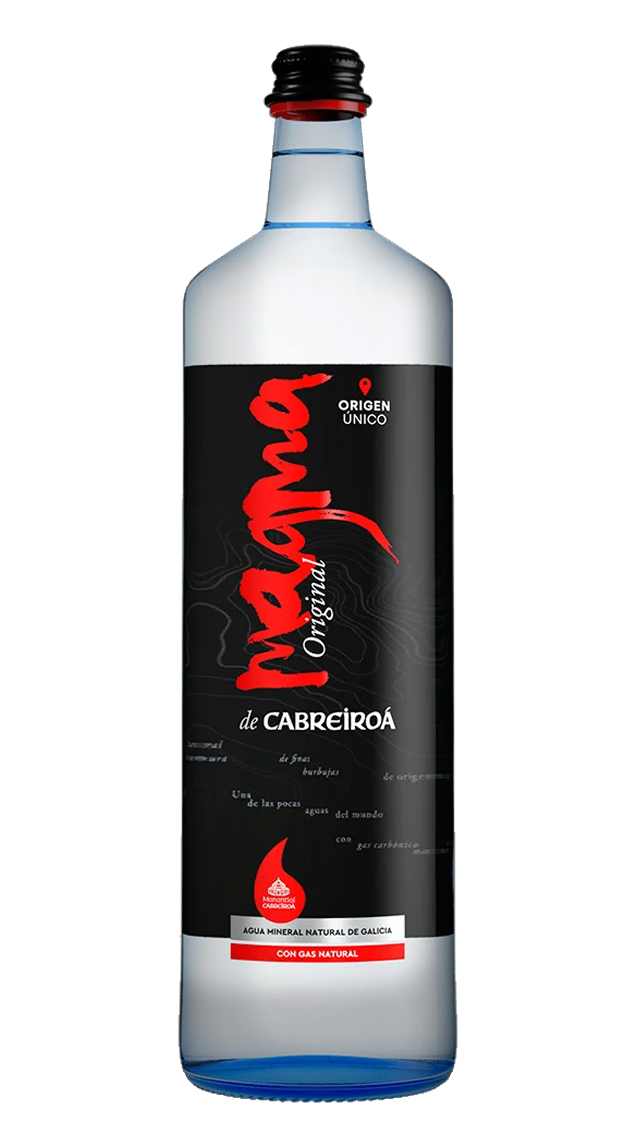 Botella Agua con Gas 1L Vidrio - Magma - Cabreiroá