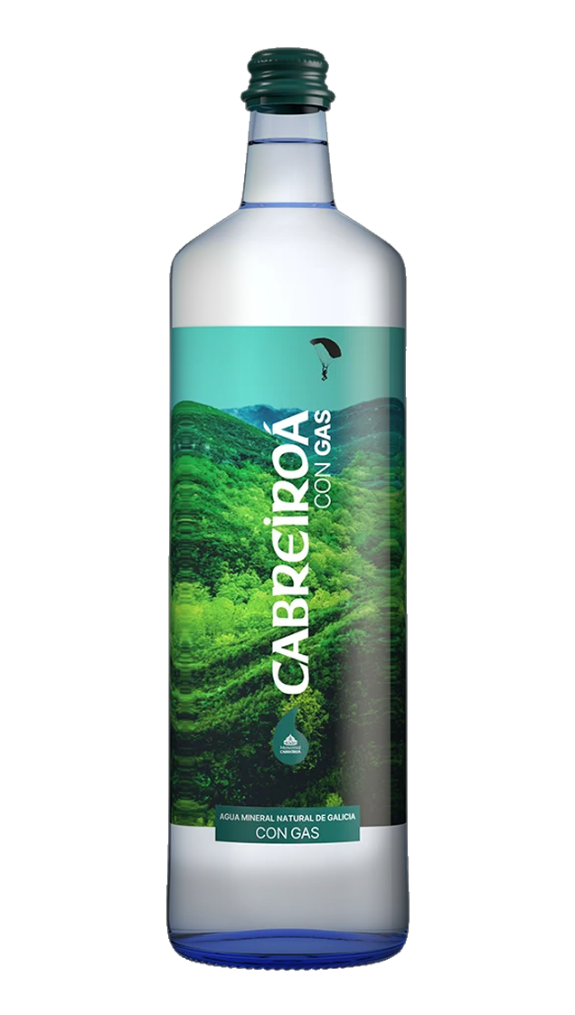 Botella Agua con Gas 1L Vidrio - Cabreiroá