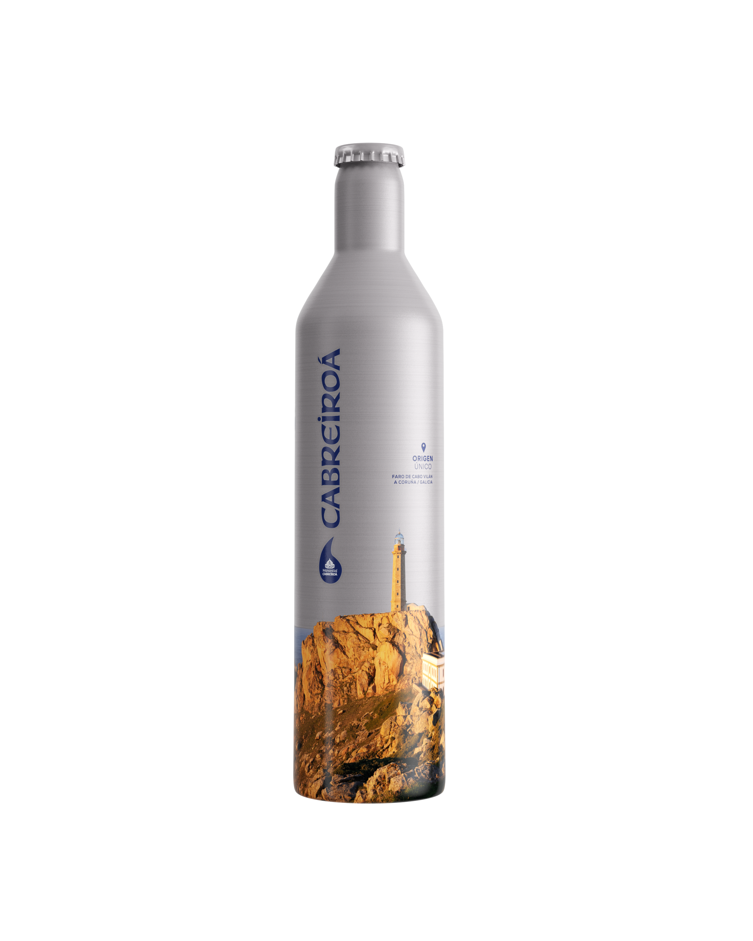 Botella Agua Mineral Natural 50cl Aluminio -Cabo Vilán - Cabreiroá